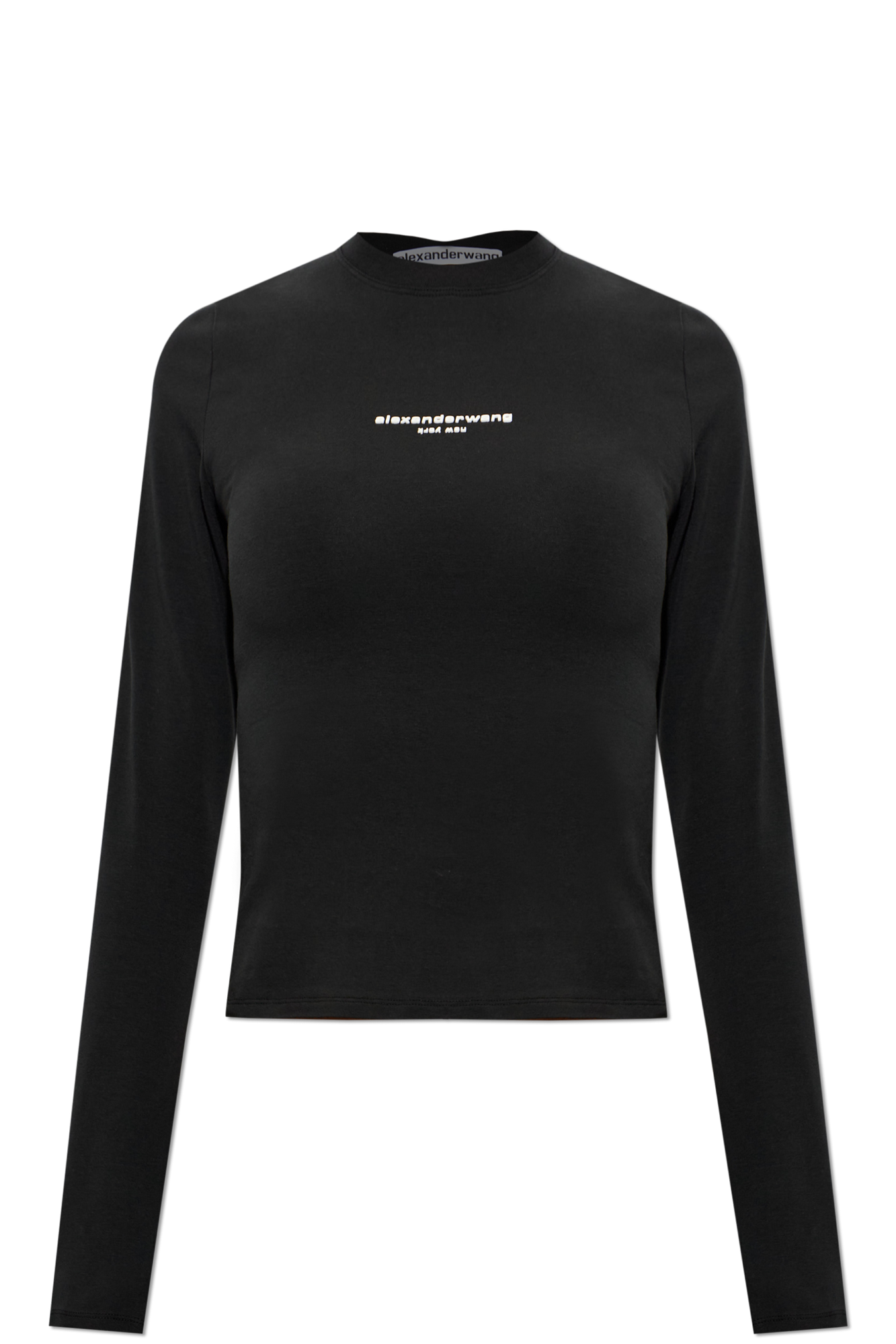 Alexander Wang.t ストレッチニットジャカードロゴタンク Black Top with embossed logo Alexander Wang - Vitkac AS
